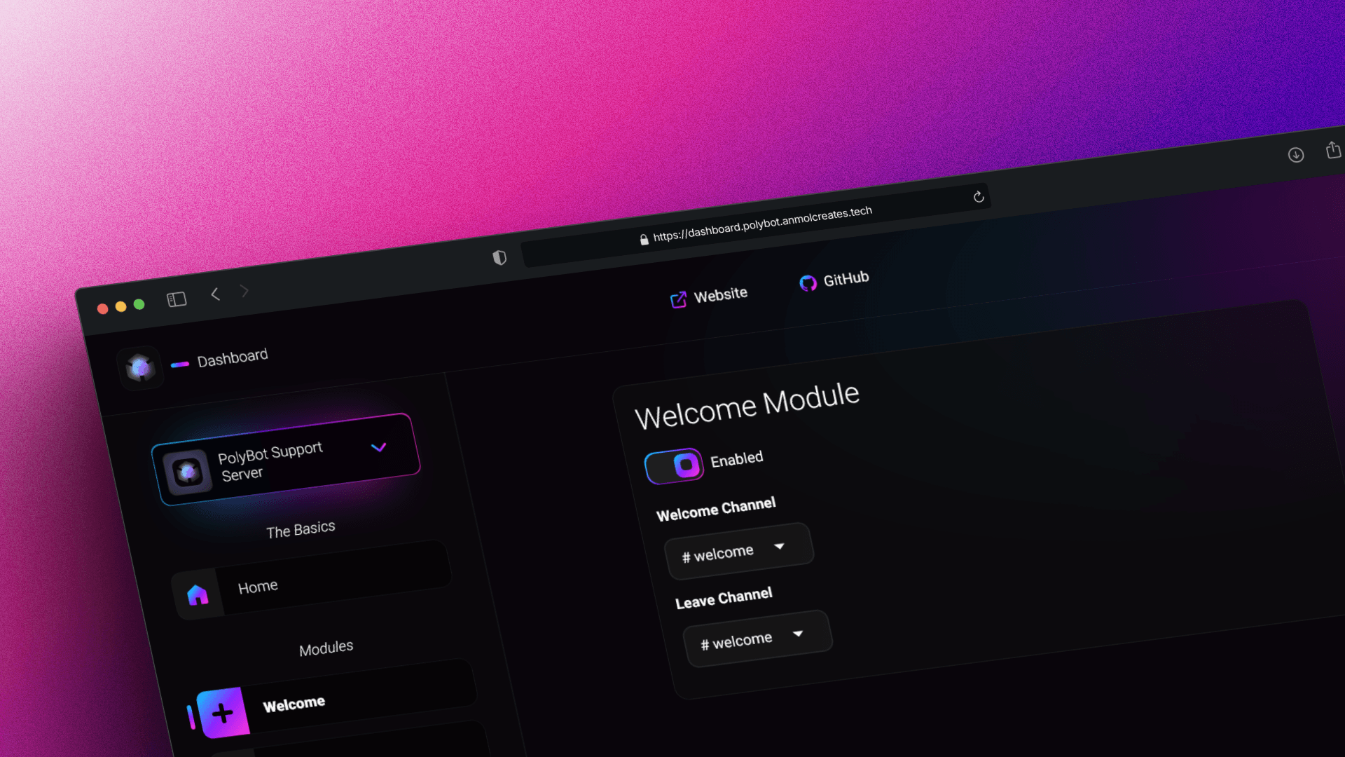 Dashboard PolyBot
